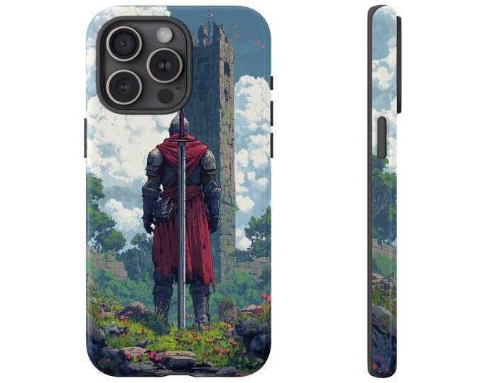 Medieval Knight Warrior Tower Phone Case: iPhone, Galaxy, Pixel - Magsafe Wireless Charging