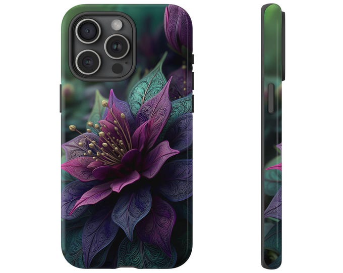 Ethereal Purple Flower Mandala Petal Intricate Floral Phone Case - iPhone 17 Pro Max 16 15 14 13 12, Samsung Galaxy S25 S24 S23, Pixel