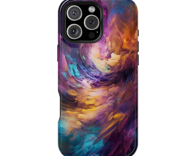 Teal Purple Nebula Cloud Storm Phone Case: iPhone, Galaxy, Pixel - Lifetime Warranty