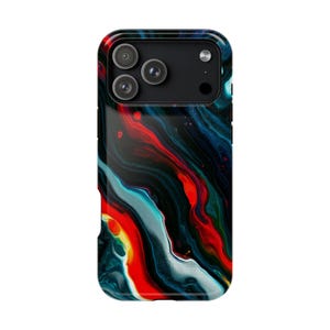 Fractured Earth Blue Red Hydro Dip Phone Case • iPhone, Samsung Galaxy, Pixel • Lifetime Warranty