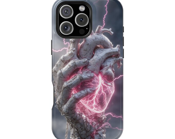 Neon Heart Pulsing Fury Phone Case: iPhone, Galaxy, Pixel - Lifetime Warranty