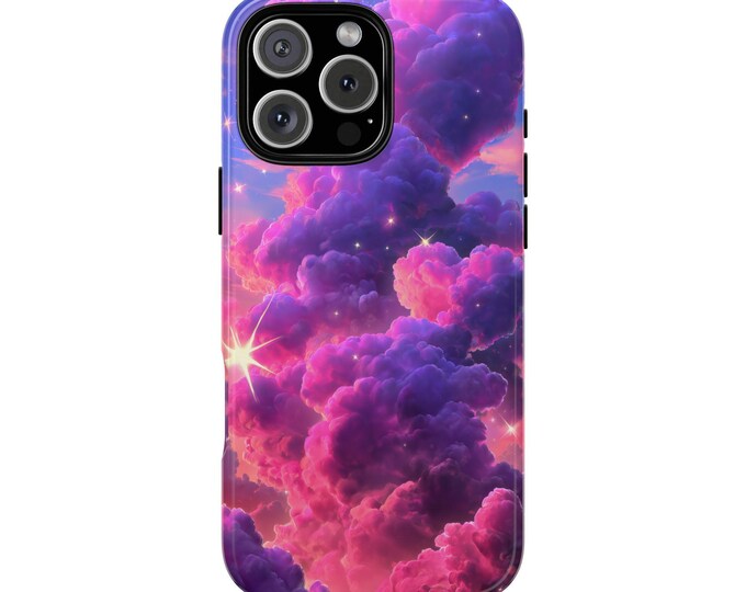 Dreamy Pink Purple Cotton Candy Clouds Phone Case: iPhone, Galaxy, Pixel - Lifetime Warranty