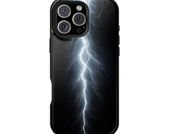 White Lightning on Black Thunder Phone Case: iPhone, Galaxy, Pixel - Lifetime Warranty