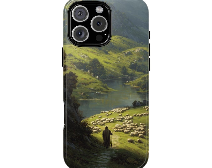 Shepherd Green Hill Valley Herding Sheep Phone Case: iPhone, Galaxy, Pixel - Lifetime Warranty