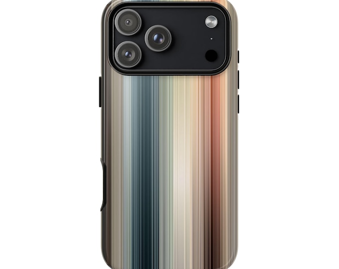 Gradient Streaks Blue Red Line Pattern Phone Case: iPhone, Galaxy, Pixel - Lifetime Warranty
