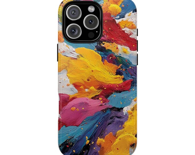 Color Explosion Painting Splash Bold Paint Spill Art Phone Case: iPhone, Galaxy, Pixel - Lifetime Warranty