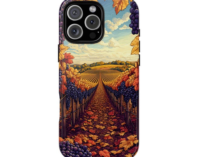 Vintage Grapevine Harvest Intricate Grapes Vineyard Phone Case: iPhone, Galaxy, Pixel - Lifetime Warranty