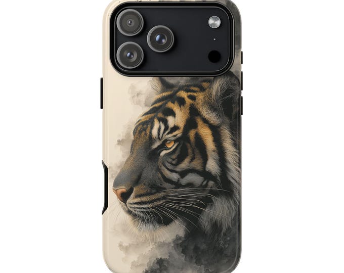 Mystic Tiger Ink Wash Phone Case: iPhone, Galaxy, Pixel - Lifetime Warranty