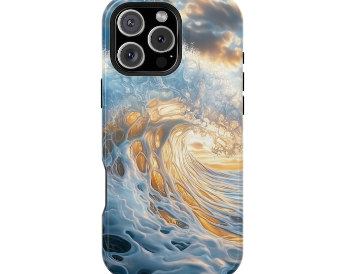 Peaceful Ocean Wave Sea Foam Art Phone Case: iPhone, Galaxy, Pixel - Lifetime Warranty