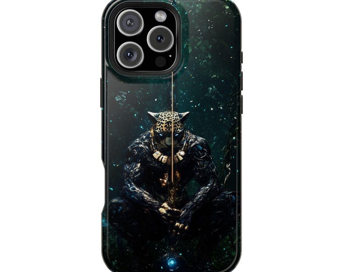 Jaguar Guardian Warrior Forest Leopard Sentinel Phone Case: iPhone, Galaxy, Pixel - Lifetime Warranty
