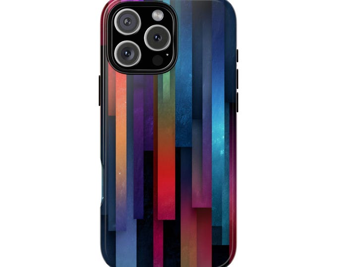 Gradient Pink Blue Line Stripes Phone Case: iPhone, Galaxy, Pixel - Lifetime Warranty