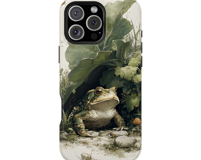 Green Toad Shaded Forest Leaves Phone Case: iPhone, Galaxy, Pixel - Lifetime Warranty