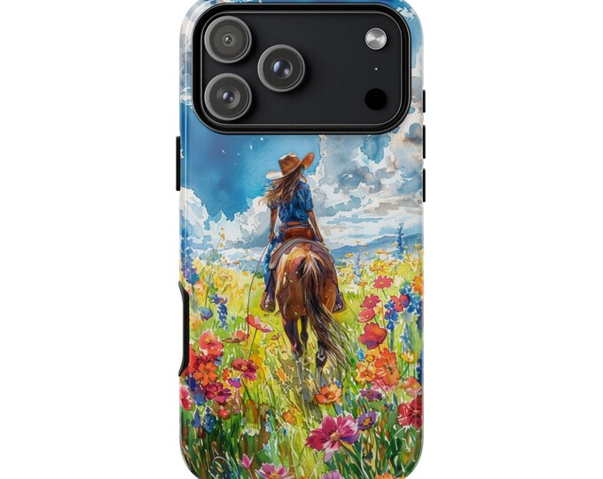 Cowgirl Western Flower Summer Floral Phone Case: iPhone, Galaxy, Pixel - Lifetime Warranty