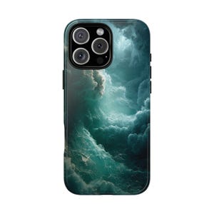Aqua Green Swirling Ocean Currents - Phone Cover Case for iPhone MagSafe Compatible | Samsung Galaxy | Pixel - Lifetime Warranty