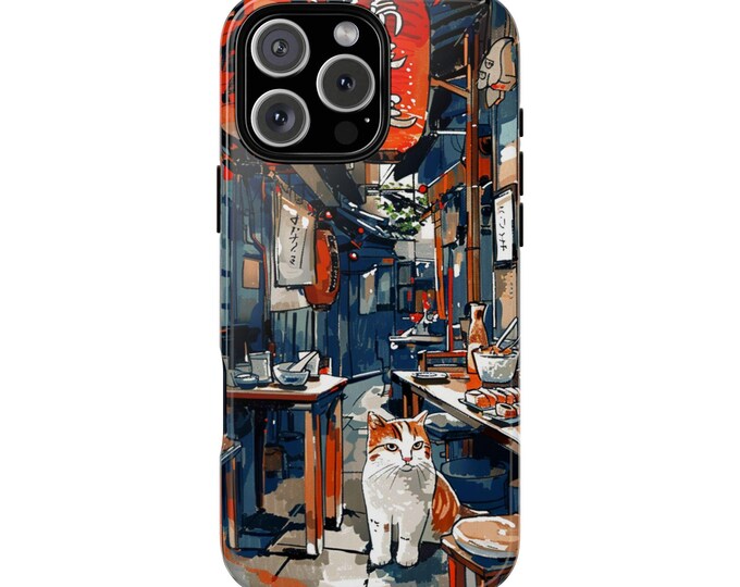 Sushi Bar Japan Alley Cat Phone Case: iPhone, Galaxy, Pixel - Lifetime Warranty