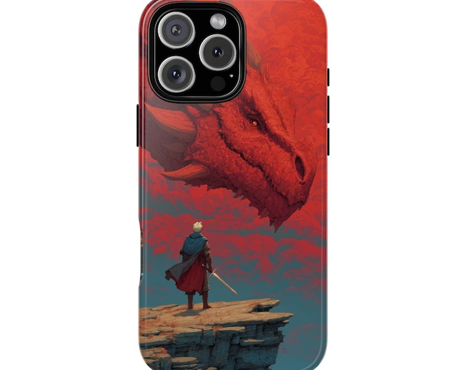 Blood Red Dragon Wyrm Viking Warrior Phone Case: iPhone, Galaxy, Pixel - Lifetime Warranty