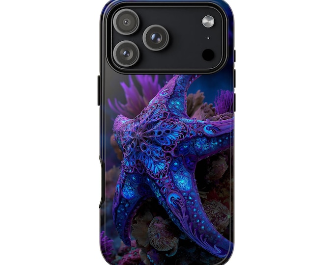 Starfish Radiant Neon Tribal Phone Case: iPhone, Galaxy, Pixel - Lifetime Warranty