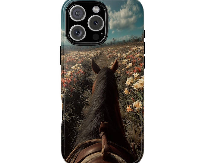 Horseback Journey Horse Flower Field Trail Phone Case for iPhone | Samsung Galaxy | Google Pixel