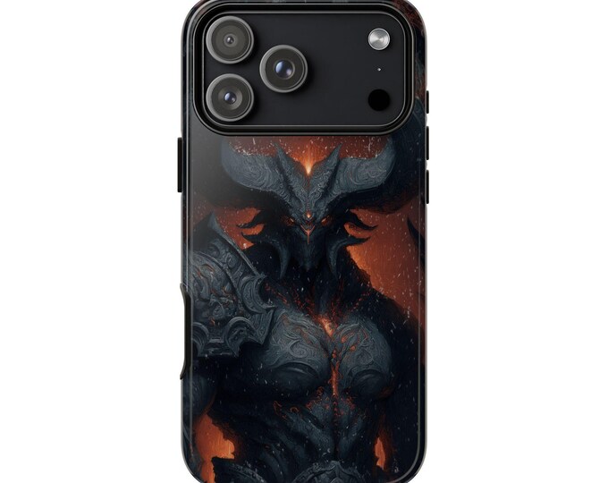 Underworld Demon Obsidian Horns Phone Case: iPhone, Galaxy, Pixel - Lifetime Warranty
