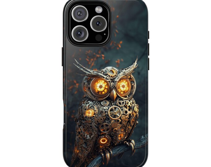 Clockwork Owl Intricate Steam Punk Gears Phone Case: iPhone, Galaxy, Pixel - Lifetime Warranty
