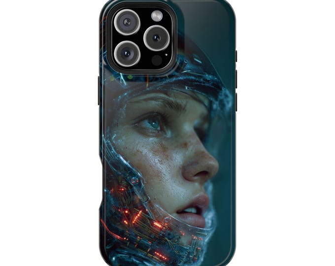 Biomechanical Girl Cyberpunk Armor Phone Case: iPhone, Galaxy, Pixel - Lifetime Warranty