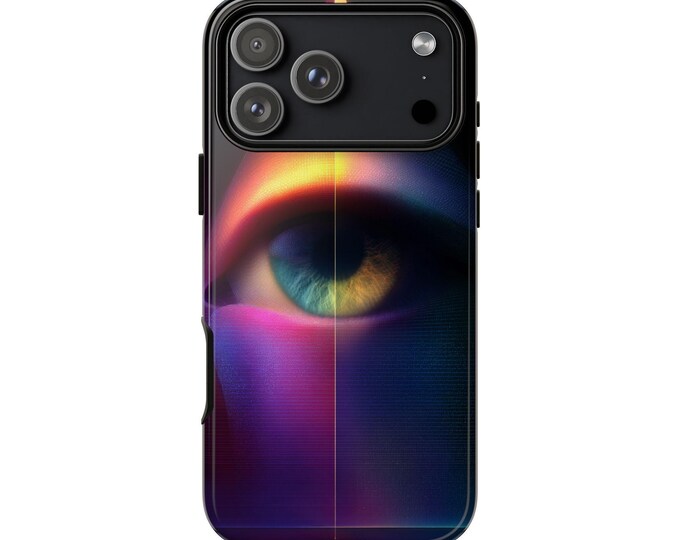 Prism Eyes Purple Pink Hues Phone Case: iPhone, Galaxy, Pixel - Lifetime Warranty