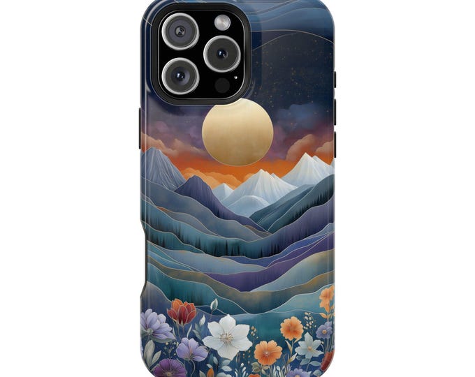Purple Gold Flower Mountains Wildflowers Landscapes Phone Case: iPhone, Samsung Galaxy, Google Pixel