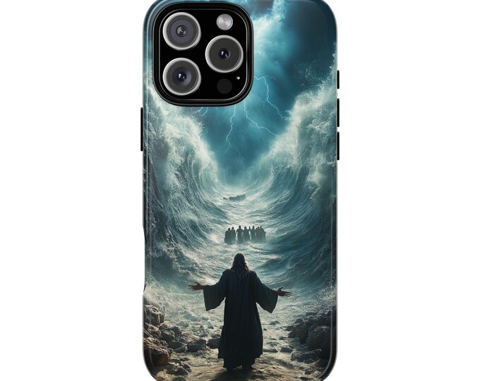 Moses Red Sea Part Biblical Scene Phone Case: iPhone, Galaxy, Pixel - Lifetime Warranty