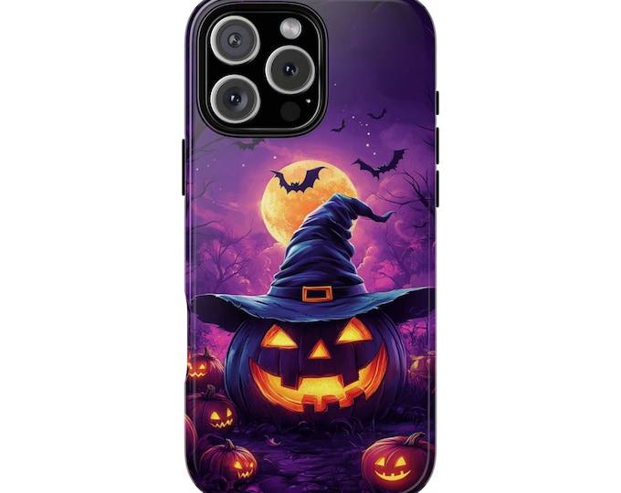 Witch Pumpkin Halloween Spooky Phone Case: iPhone, Galaxy, Pixel - Lifetime Warranty