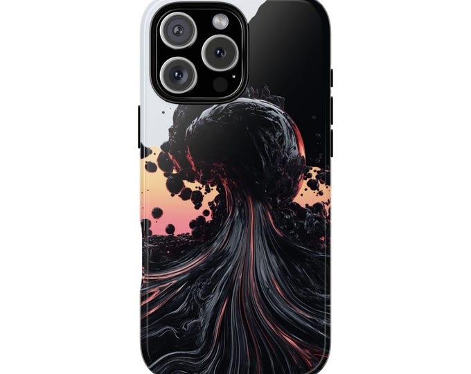 Obsidian Liquid Sphere Flow 3D Oil Phone Case: iPhone, Galaxy, Pixel - Lifetime Warranty