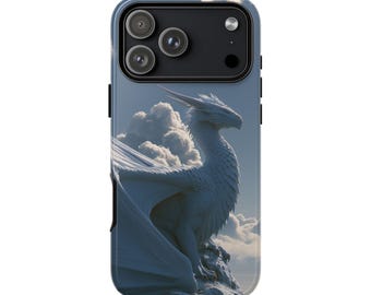 Majestic White Ice Dragon | Phone Ink Case | Custom Made Cover | Lifetime Warranty