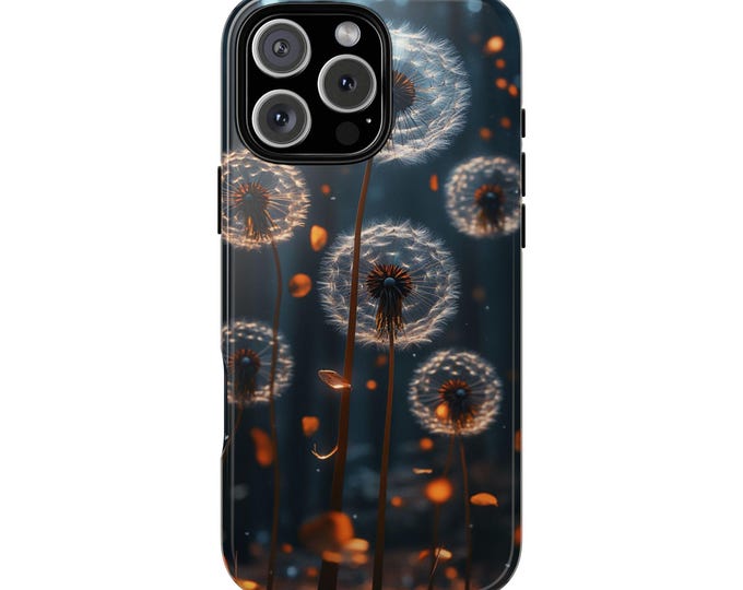 Dandelions Magic Wisp Forest Night Phone Case: iPhone, Galaxy, Pixel - Lifetime Warranty