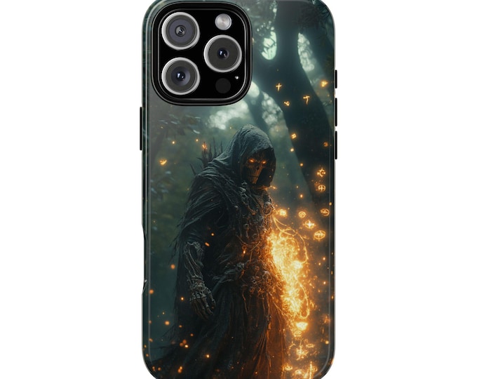 Orc Skull Shaman Ethereal Glowing Magic Phone Case: iPhone, Galaxy, Pixel - Lifetime Warranty