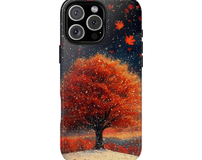 Maple Tree WInter Orange Leaves Phone Case: iPhone, Galaxy, Pixel - Lifetime Warranty
