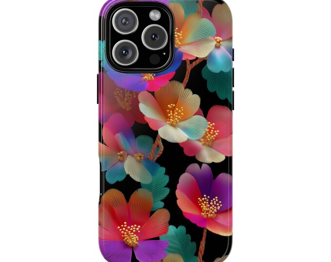 Glitch Flower Chromatic Petal Vector Floral Phone Case for iPhone | Samsung Galaxy | Google Pixel