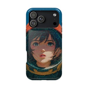Deep Space Astronaut Anime Girl Phone Case: iPhone, Galaxy, Pixel - Lifetime Warranty