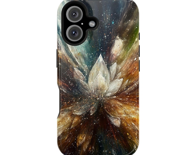 Magnificent White Lotus Explosion Phone Case: iPhone, Galaxy, Pixel - Lifetime Warranty