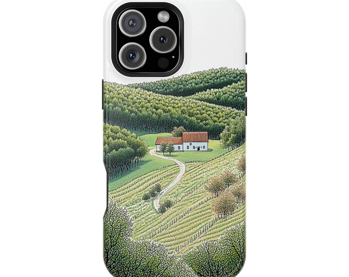 Vintage Wine Hill House European Art Phone Case: iPhone, Galaxy, Pixel - Lifetime Warranty
