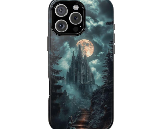 Cathedral Castle Gothic Skull Stairway Phone Case: iPhone, Galaxy, Pixel - Lifetime Warranty