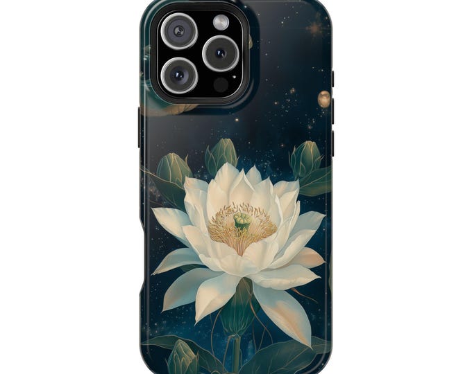 Night Blooming  Cereus Merian Botanical Phone Case: iPhone, Galaxy, Pixel - Lifetime Warranty