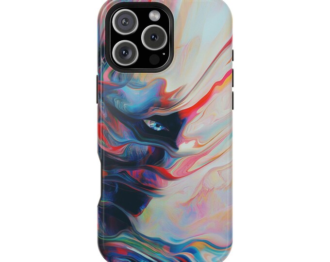 Mystic Blue Eye Red Blue Visions Aesthetic Artwork Phone Case: iPhone, Galaxy, Pixel - Lifetime Warranty