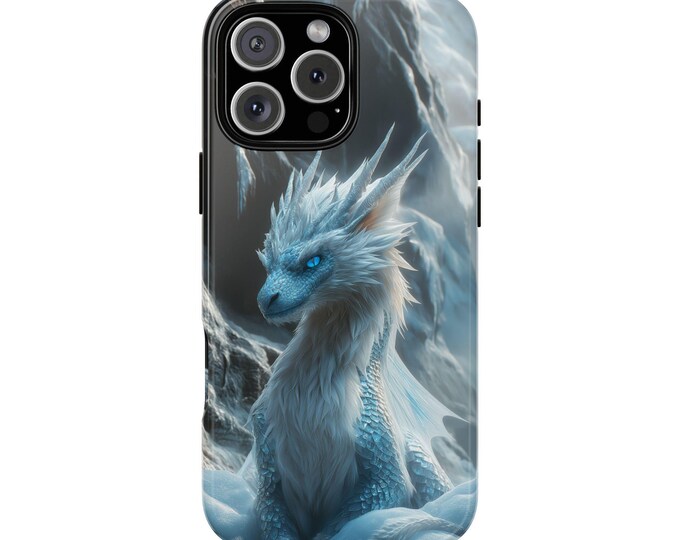 Ice Dragon Teal Blue Phone Case: iPhone, Galaxy, Pixel - Lifetime Warranty