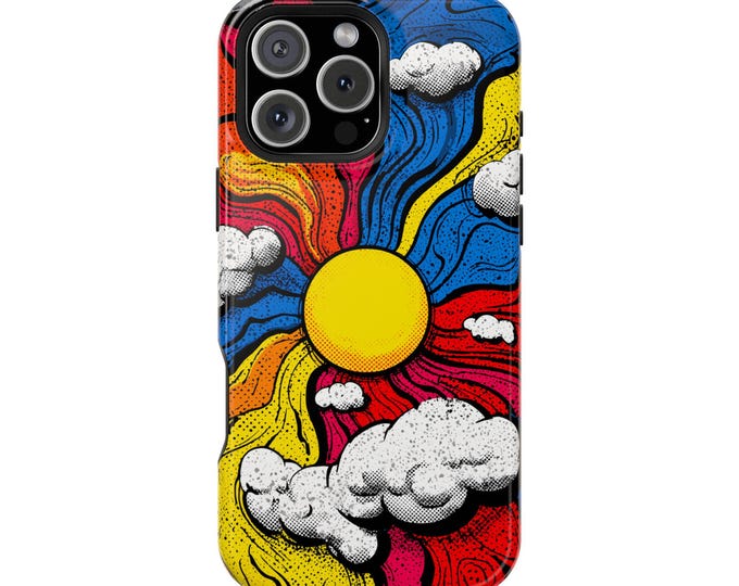 Pop Art Vibrant Sun Bold Sky Phone Case: iPhone, Galaxy, Pixel - Lifetime Warranty