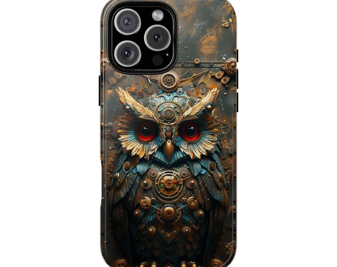 Steampunk Owl Vintage Rustic Phone Case: iPhone, Galaxy, Pixel - Lifetime Warranty