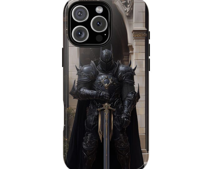 Black Knight Dark Armor Warrior Guardian Phone Case: iPhone, Galaxy, Pixel - Lifetime Warranty