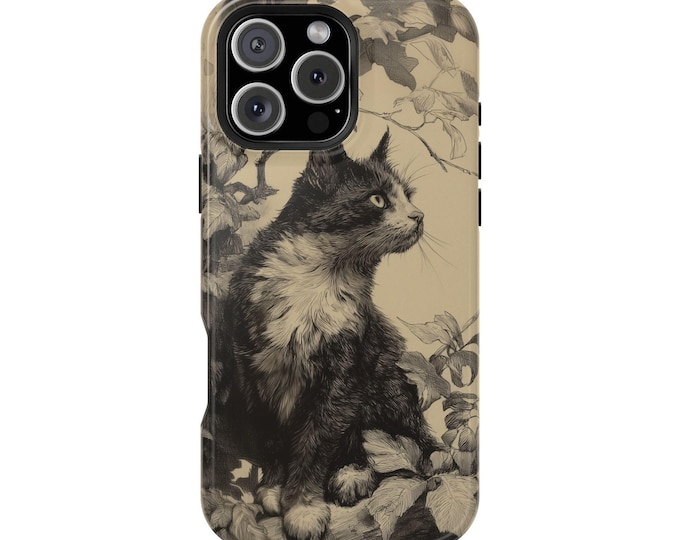 Cat Tree Branch Fine Art Kitty Phone Case: iPhone, Galaxy, Pixel - Lifetime Warranty