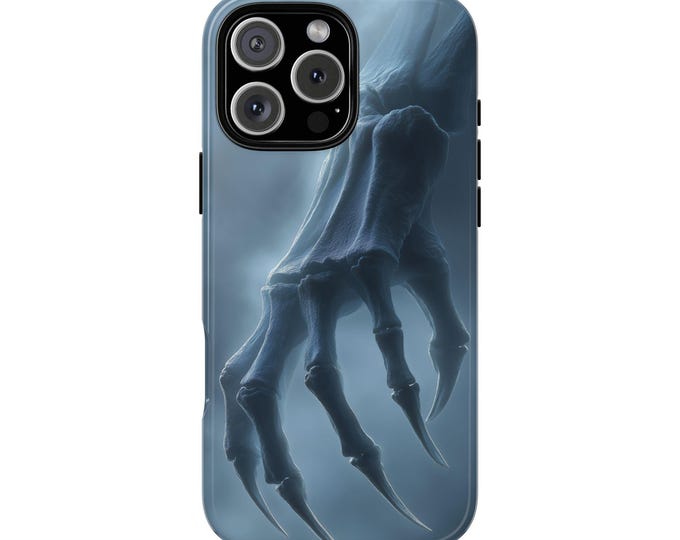 Skeletal Hand Mist Skeleton Fingers Phone Case: Tough Cover for iPhone (MagSafe Compatible), Samsung Galaxy, Pixel