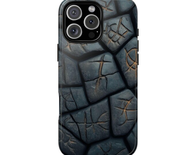Runic Stone Rune Rock Viking Symbols Phone Case: iPhone, Galaxy, Pixel - Lifetime Warranty
