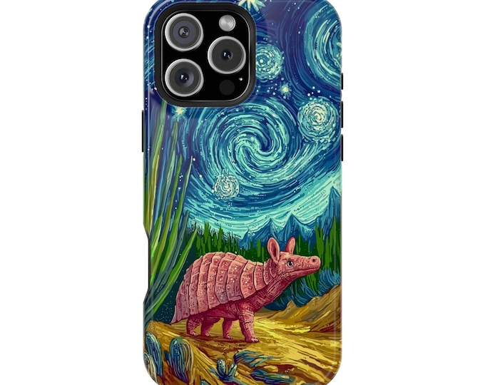 Armadillo Desert Van Gogh Phone Case: iPhone, Galaxy, Pixel - Lifetime Warranty