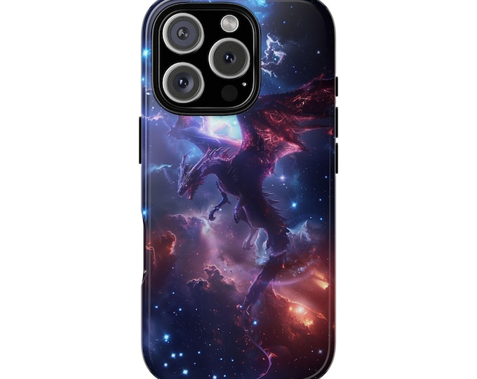 Nebula Dragon Soaring Universe Phone Case: iPhone, Galaxy, Pixel - Lifetime Warranty